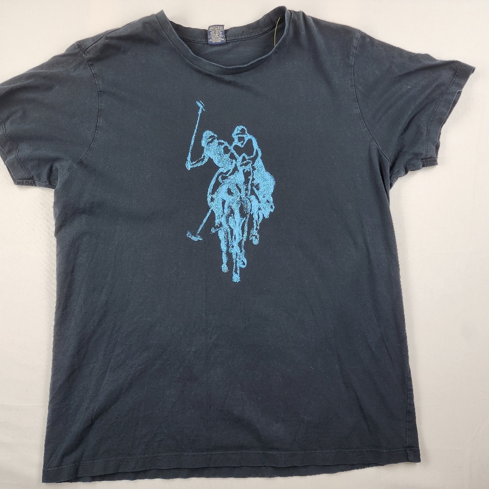 US Polo Association Shirt Blue Graphic XL